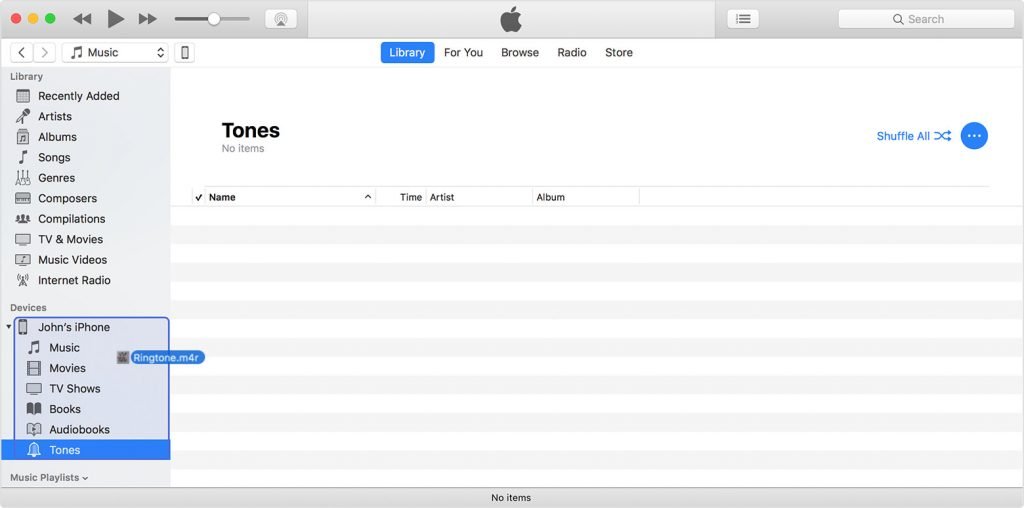 macos itunes12 7 iphone tones add from finder