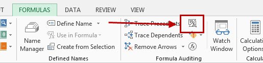 Excel Show Formulas