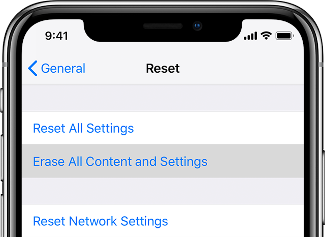 factory reset