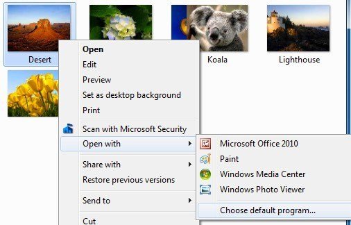 open with dialog