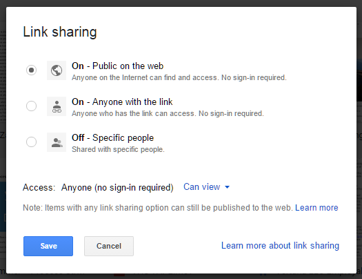 sharing Public On the Web