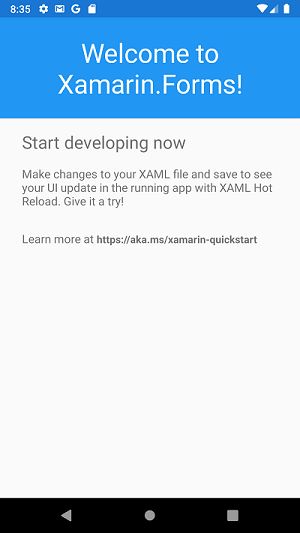 run blank android
